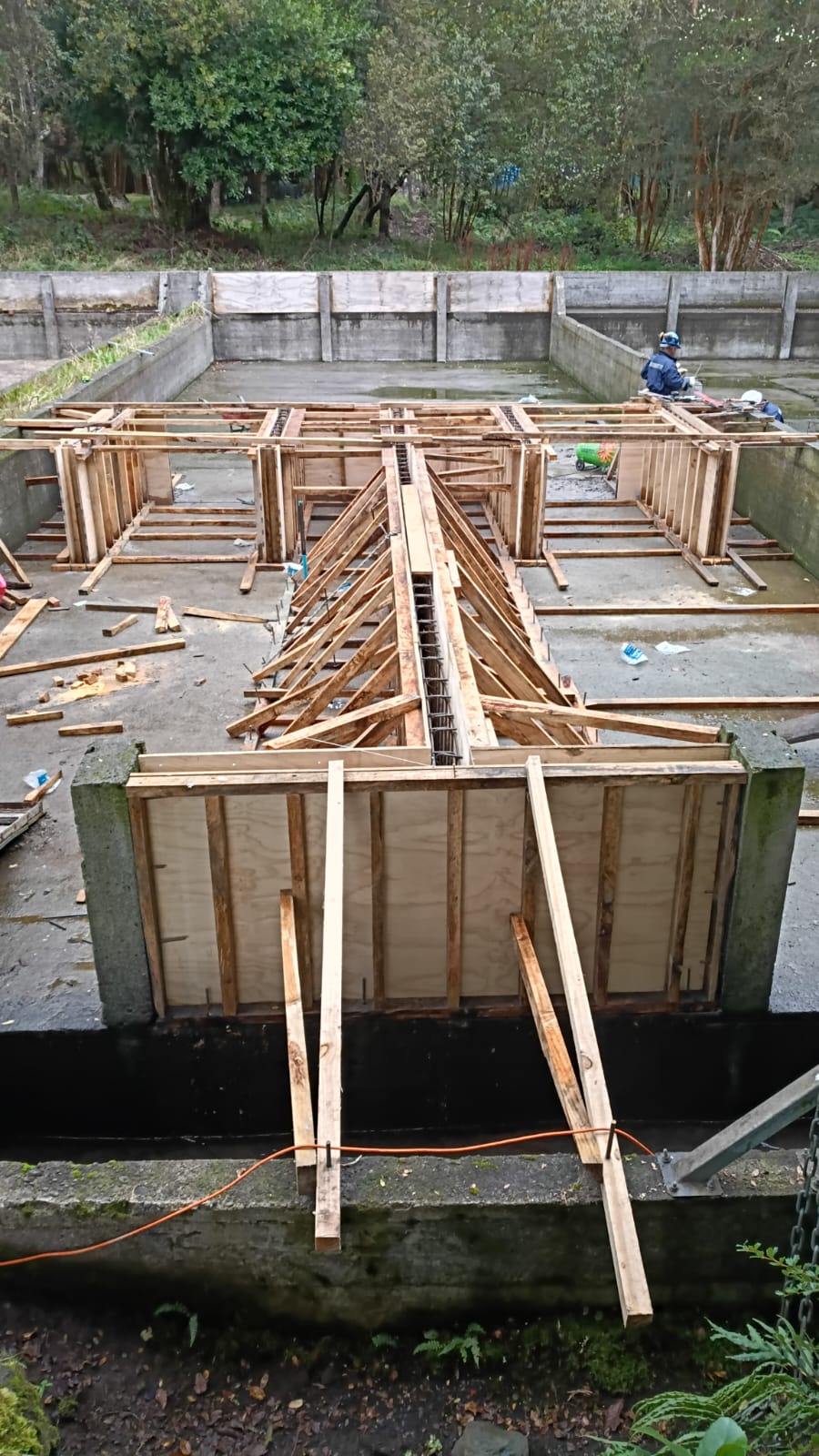 Cámaras de hormigón en construcción